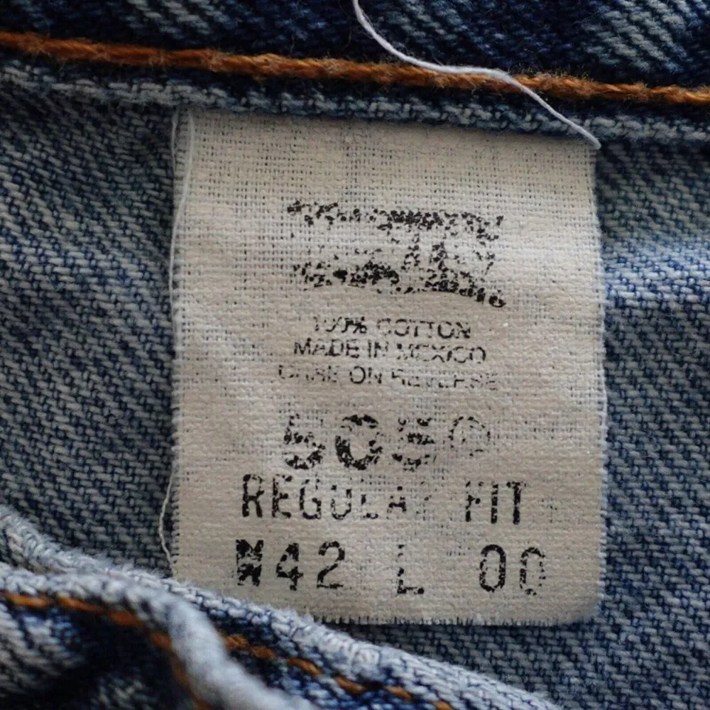 VTG Levi 505 Shorts Men 42 Regular Fit Blue Denim Medium Wash Casual Blackwing